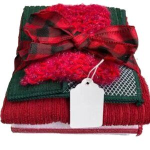 5 Piece Dish Scrubby, Drying Mat, Towel, Dish Towel Gift Set